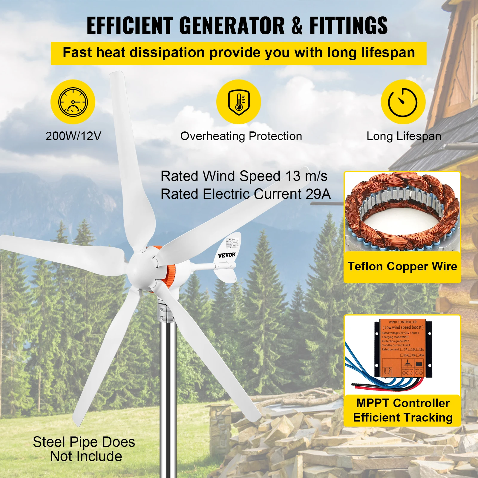 Small Wind Turbine Generator 3 - Renewable Energy Use ulasan dan harga