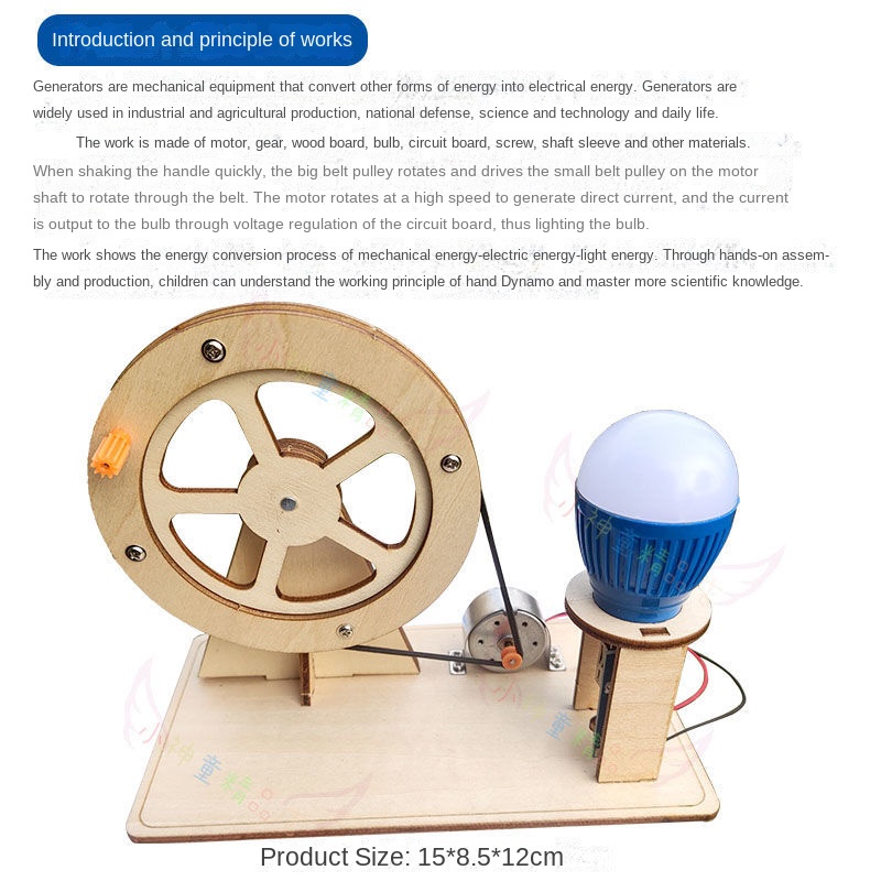 Hand-cranked Generator Handmad - Renewable Energy Model ulasan dan harga