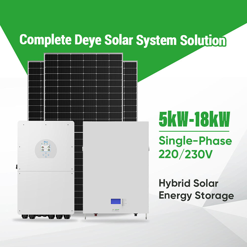 Deye 5KW 10KW 15KW 18KW Hybrid - Off Grid Solar Kit ulasan dan harga